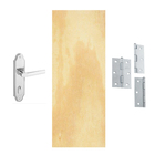 Folha de Porta de Giro Lisa de Madeira Pinus 2,10x0,62m Camilotti + Fechadura e Dobradiça