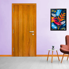 Folha de Porta de Giro Decorada Ripada 899 Madeira Maciça Cedro Natural 2,10x0,92m Galon