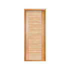 Folha de Porta de Giro Decorada Clean Madeira Maciça Eucalipto Natural 2,10x0,80m Galon