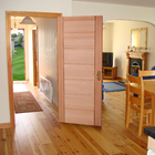 Folha de Porta de Giro Decorada Madeira Maciça Natural 2,10x0,90m Cruzeiro