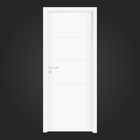 Folha de Porta de Giro Decorada Madeira Colméia Pintura UV Branco 2,10x0,70m Artens