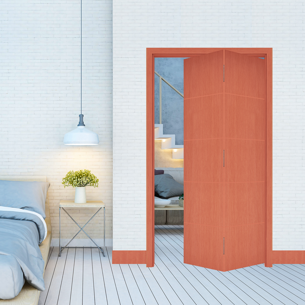 Folha de Porta de Giro Decorada Madeira Colméia Pintura UV Curupixá 2,10x0,70m Artens