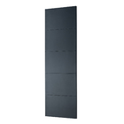 Folha de Porta de Giro Decorada Madeira Laca Pu Preto Fosco Modelo Friso Slim 2,10x0,60m Artens