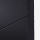 Folha de Porta de Giro Decorada Madeira Laca Pu Preto Fosco Modelo Friso Slim 2,10x0,62m Artens