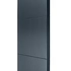 Folha de Porta de Giro Decorada Madeira Laca Pu Preto Fosco Modelo Friso Slim 2,10x0,72m Artens