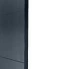 Folha de Porta de Giro Decorada Madeira Laca Pu Preto Fosco Modelo Friso Slim 2,10x0,90m Artens