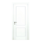 Folha de Porta de Giro de Madeira Sarrafeada Decorada Laca Branco Modelo Laca Pu 2,10x0,60m Ipumirim