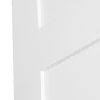 Folha de Porta de Giro de Madeira Sólida Decorada Laca e MDF Branco Modelo Flat 2,10x0,80m Frameport