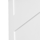 Folha de Porta de Giro de Madeira Sólida Decorada Laca e MDF Branco Modelo Flat 2,10x0,82m Frameport