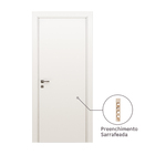 Folha de Porta de Giro de Madeira Sarrafeada Lisa Laca Branco Modelo Laca Pu 2,10x0,70m Ipumirim