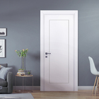 Folha de Porta de Giro de Madeira Sarrafeada Decorada Laca Branco Modelo Laca Pu 2,10x0,90m Ipumirim