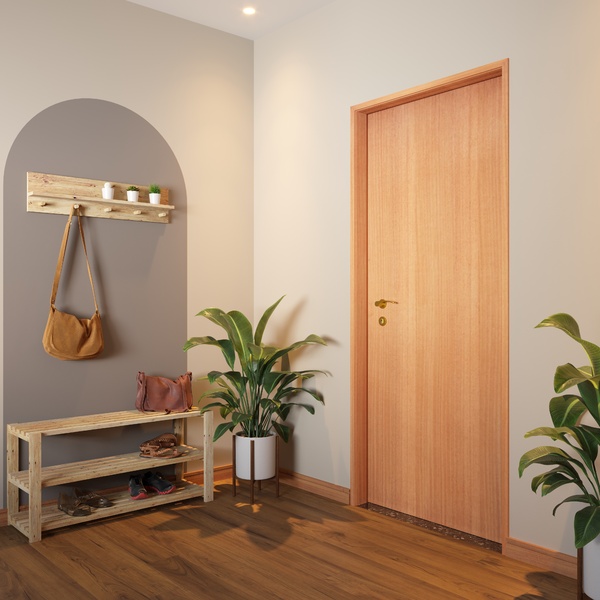 Folha de Porta de Giro Lisa Madeira Sarrafeada Curupixá 2,10x0,92m Pinhal Portas