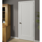 Folha de Porta de Giro de Madeira Sólida Decorada Laca e MDF Branco Modelo Flat 2,10x0,82m Frameport