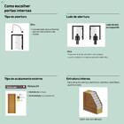 Folha de Porta de Giro de Madeira Sólida Lisa Pintura UV Branca 2,10x1,00m Pinhal Portas