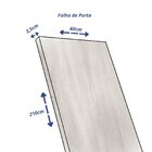 Folha De Porta De Madeira 210x60cm Lisa Amescla Uniportas Nat