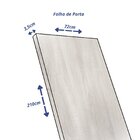 Folha De Porta De Madeira 210x72cm Lisa Amescla Uniportas Nat