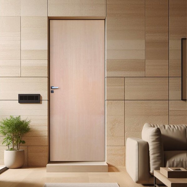 Folha De Porta De Madeira Curupixá 210x62cm Uniportas Natural