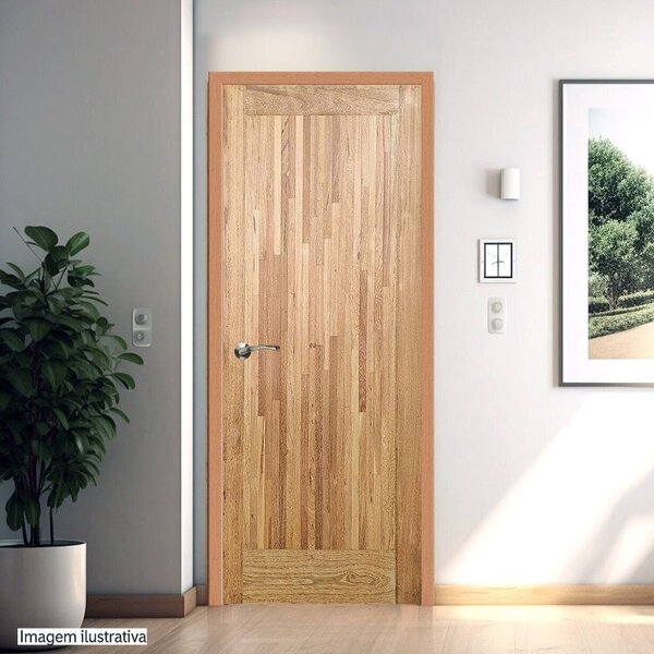 Folha De Porta De Madeira Maciça Tauari 210x60x3,3 Parquet Ve