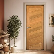 Folha De Porta De Madeira Maciça Tauari 210x62x3,3 Réguas Dia