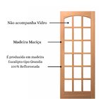 Folha De Porta Maciça 210x60cm Eucalipto Pm13 Formosa Cruzeir