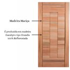 Folha De Porta Maciça Em Eucalipto Acabamento Natural 210x120
