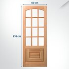 Folha De Porta Maciça Em Eucalipto Acabamento Natural 210x60c