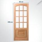 Folha De Porta Maciça Em Eucalipto Acabamento Natural 210x62c