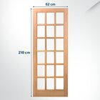 Folha De Porta Maciça Em Eucalipto Acabamento Natural 210x62c