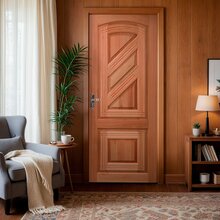 Folha De Porta Maciça Em Eucalipto Acabamento Natural 210x80c