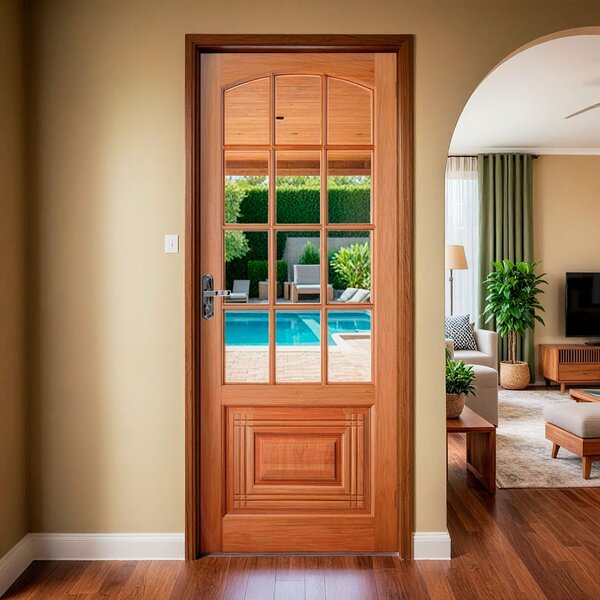 Folha De Porta Maciça Em Eucalipto Acabamento Natural 210x82c