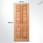 Folha De Porta Maciça Em Eucalipto Acabamento Natural 210x90c