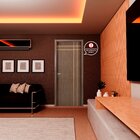 Folha De Porta Madeira Decorada 210x60cm Espessura 3,5cm Manq