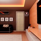 Folha De Porta Madeira Decorada 210x80cm Espessura 3,5cm Nebl