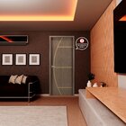 Folha De Porta Madeira Decorada 210x90cm Espessura 3,5cm Gaúc