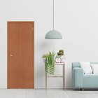 Folha De Porta Madeira Lisa 210x62cm Espessura 3,5cm Nogal Me