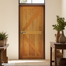 Folha De Porta Madeira Maciça 210cm X 60cm Celeiro Jomadi Ang