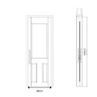 Folha De Porta Madeira Maciça 80x210x3,5cm Ziby Castle Cedro