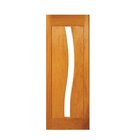 Folha De Porta Madeira Maciça Angelim 210cm X 60cm Vidro Em "