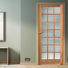 Folha De Porta Madeira Maciça Angelim 210cm X 60cm Vidro Quad