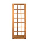 Folha De Porta Madeira Maciça Angelim 210cm X 60cm Vidro Quad