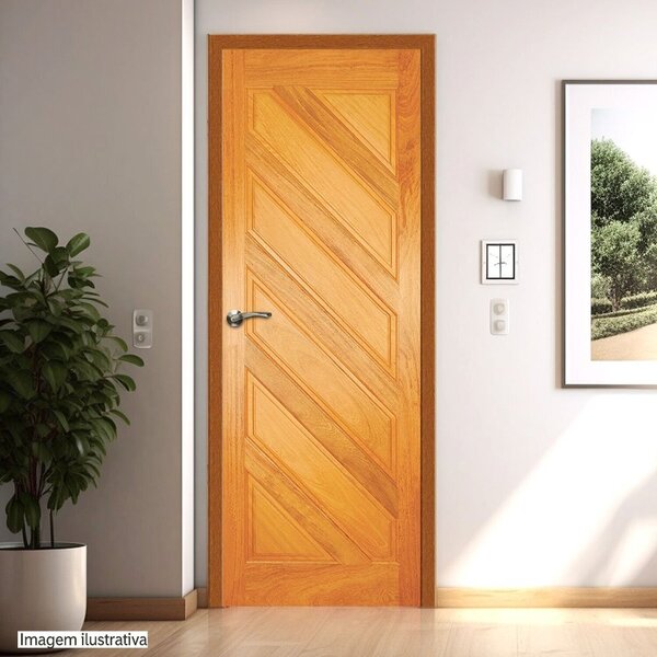 Folha De Porta Madeira Maciça Angelim 210cm X 62cm Almofadas
