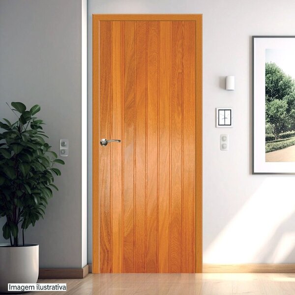 Folha De Porta Madeira Maciça Angelim 210cm X 70cm Mexicana J