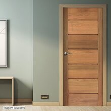 Folha De Porta Madeira Maciça Angelim 210cm X 72cm Sete Régua