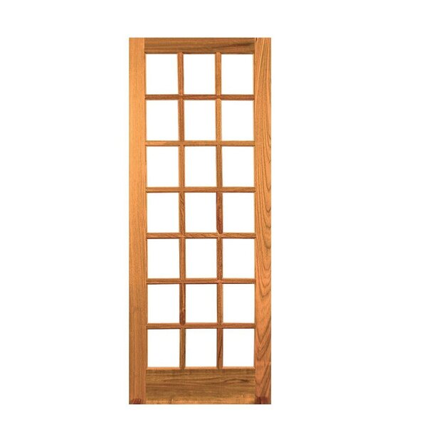 Folha De Porta Madeira Maciça Angelim 210x70x3,3 Vidro Quadri