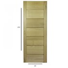 Folha De Porta Madeira Maciça Com 7 Réguas Horizontal 210x60c