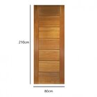 Folha De Porta Madeira Maciça Com 7 Réguas Horizontal 210x80c