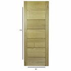 Folha De Porta Madeira Maciça Com 7 Réguas Horizontal 210x80c