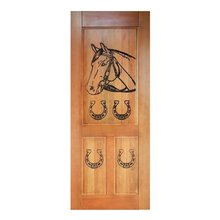 Folha De Porta Madeira Maciça Entalhada Cavalo 80x210x3,5cm C