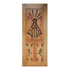 Folha De Porta Madeira Maciça Entalhada Santa 90x210x3,5cm Ce