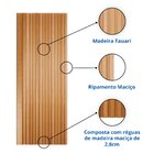 Folha De Porta Madeira Ripada Tauari 210x80cm Faroni Mapaf  N
